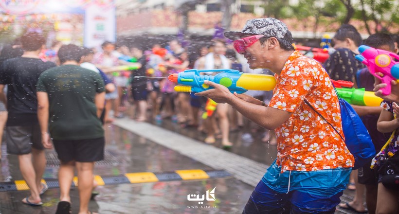 جشن آب و آب بازی در کدام کشورهای جنوب شرق آسیا برگزار می‌شود؟